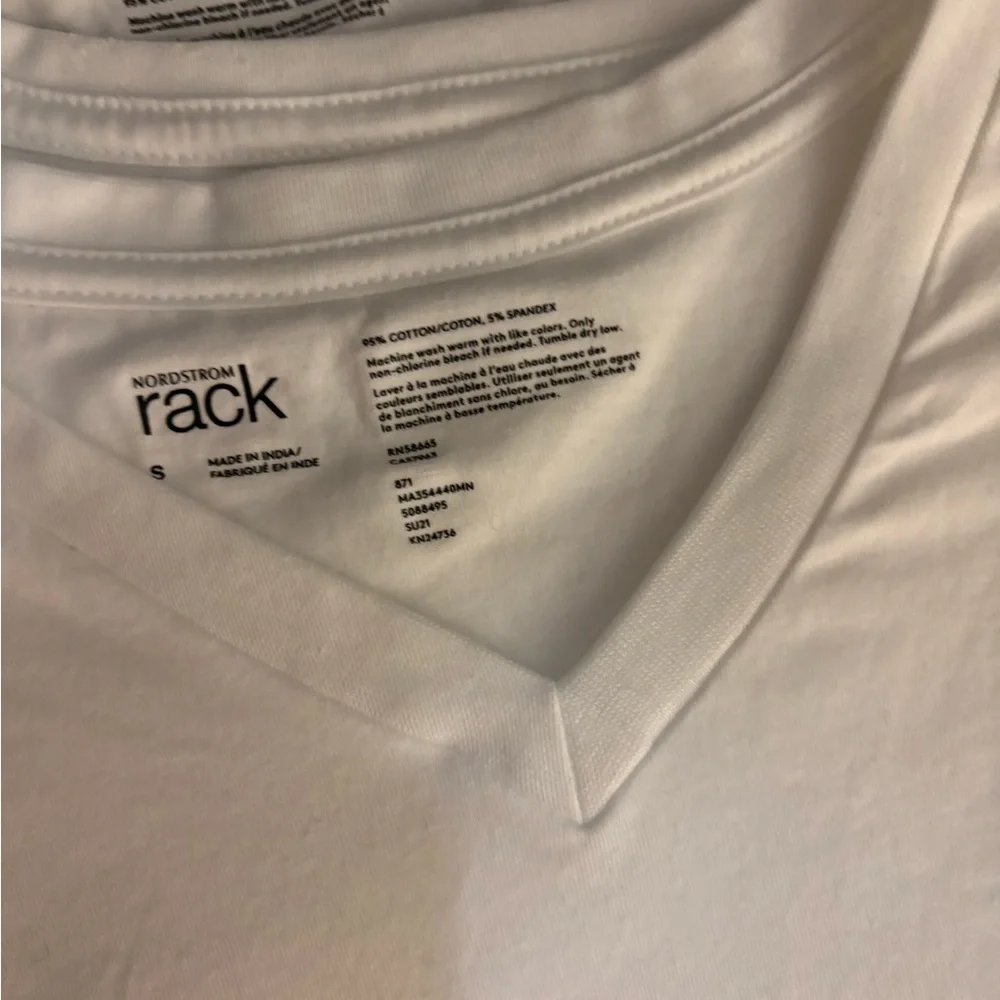 Nordstrom Rack White V-Neck and Crew Tee Set of 3 Sz Small NWOT